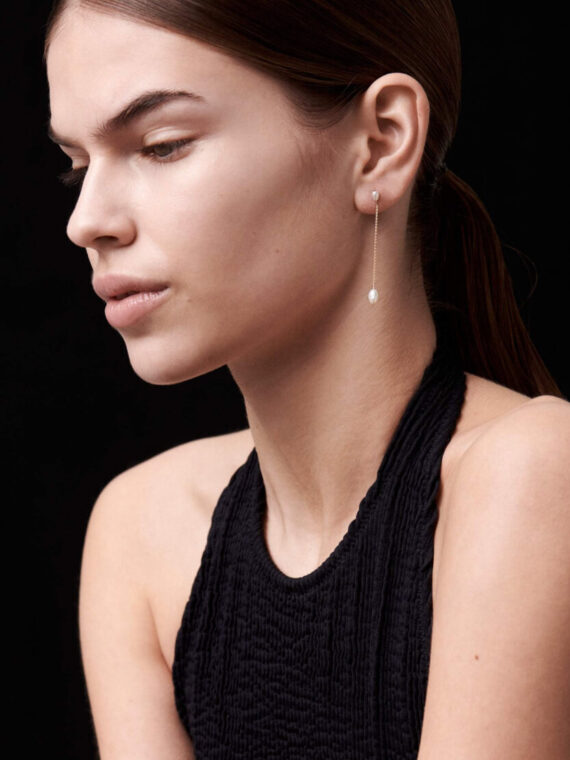 Long Pearl Shower Earrings