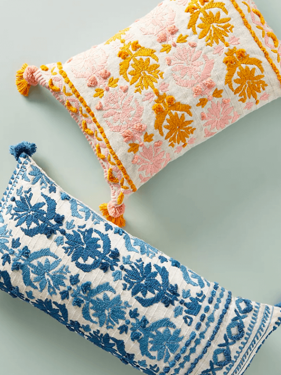 Flower Pattern Pillow