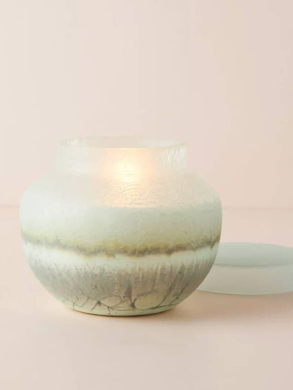Large Glass Candle