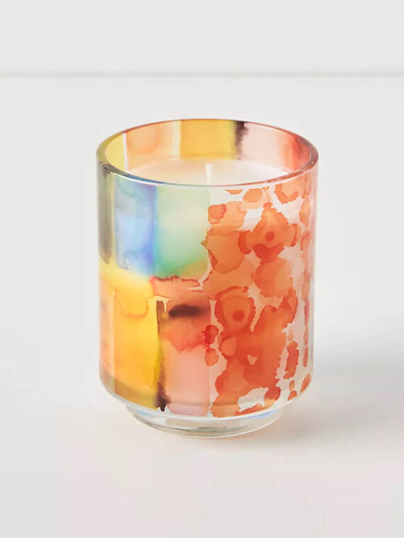 Colorful Glass Candle Set
