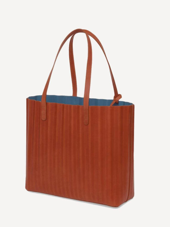 Debossed Leather Tote