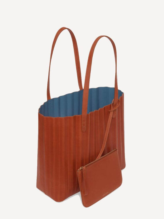 Debossed Leather Tote