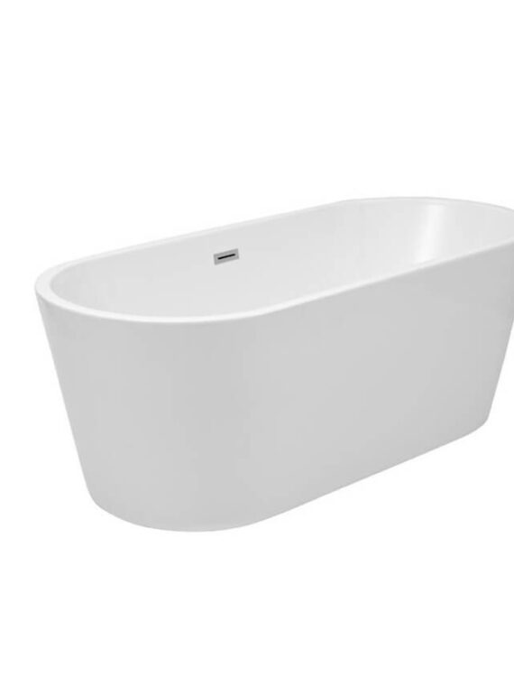 White Modern Square Bath