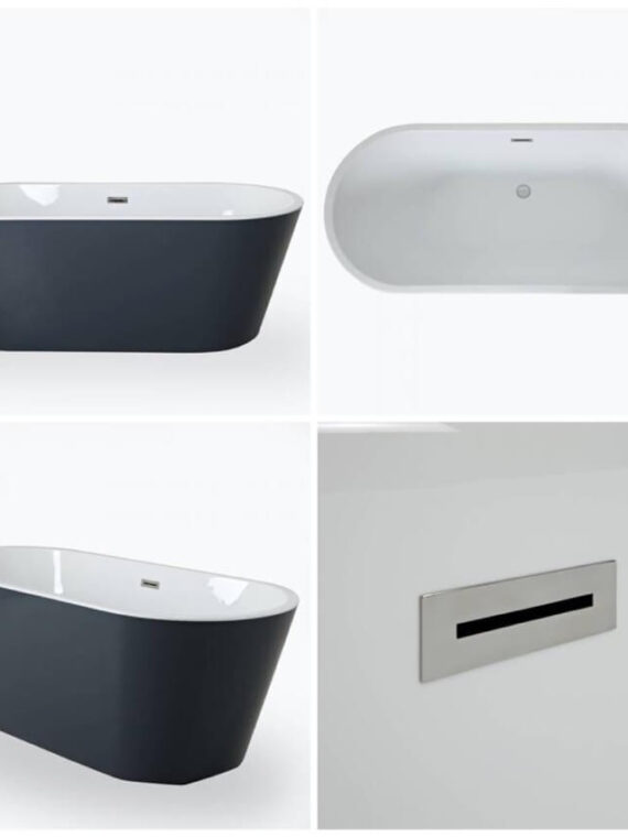 Stone Grey Oval Bath