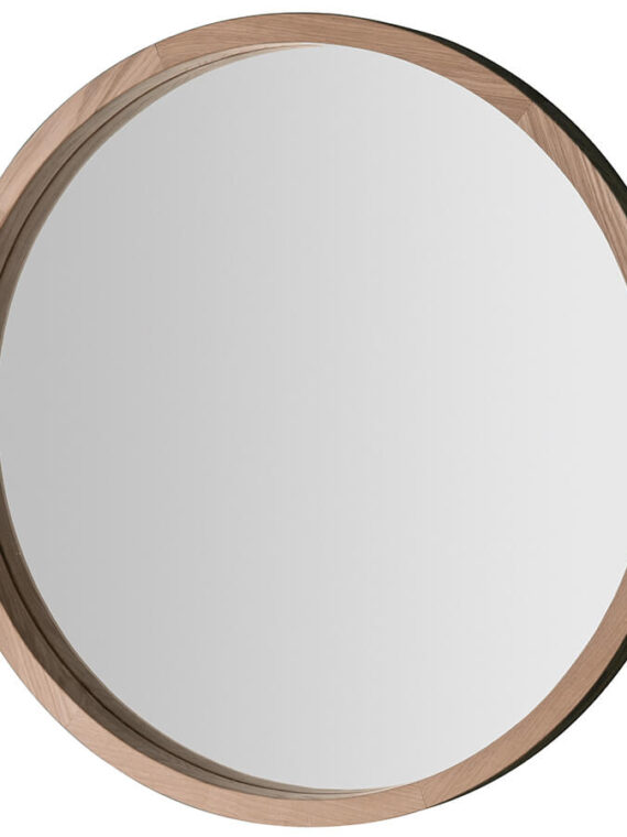 Full Round Oak Mirror